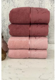 Resim Özdilek Ditsy El-yüz Havlusu 4 Adet-pembe-mürdüm Çok Renkli 