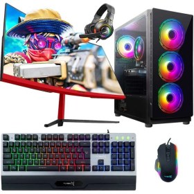 Resim Turbox TX5265 I7 4770 16GB Ram 512GB SSD 4gb RX560 23.6 Inç Curved Oyuncu Masaüstü Bilgisayarı 