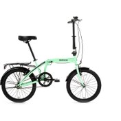 Resim Bisan Twin V Fren Vitessiz 20 Jant Katlanır Bisiklet Mint Yeşil Siyah 