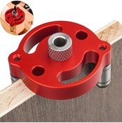 Resim Tongxida Ahşap İşleme Delme Aparatı, Kendiliğinden Ortalayan Dübel Delgeç Bulucu, 3-10mm Kırmızı 