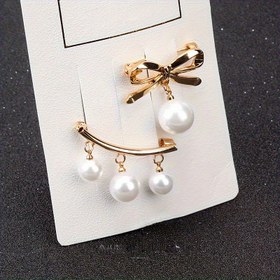 Resim 2 Adet Şık Alaşım Broş Seti, Sevimli Düzensiz Şekilli Eşarp İğnesi & Kadın Giysileri için Dekoratif Bel Tokası 