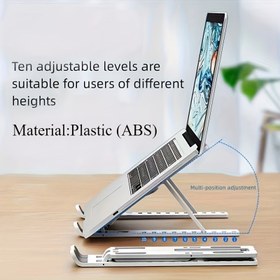 Resim Ayarlanabilir Laptop Standı | Taşınabilir ve Katlanabilir Soğutma Tabanı | Çoklu Açı ve Yükseklik Ayarı | Dayanıklı ABS Plastik | Tüm Notebooklarla Uyumlu | Masa Kullanımı İçin İdeal 