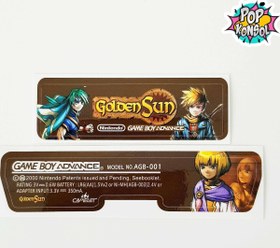 Resim Nintendo GameBoy Advance Arka Yapıştırma Golden Sun GBA Back Tag Sticker MODEL 14 