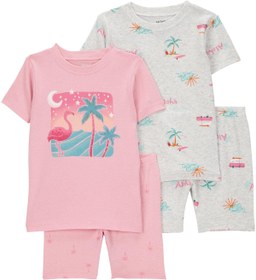 Resim Carter's Kız Bebek Pijama Set 4'lü Paket 