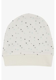 Resim Breeze Yenidoğan Bebek Şapkası Minik Yıldız Desenli Ekru Ekru 