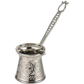 Resim Polochef Zamak 1 Kahve Cezvesi Gümüş Renk 80 Ml. 1-2 Kişilik 