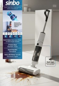 Resim Sinbo SFC-4106 Islak Kuru Şarjlı Dikey Süpürge 
