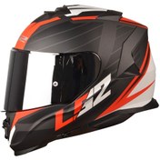 Resim LS2 Storm 2 Nerve Mat Siyah-kırmızı Kask (gri Camlı ) 