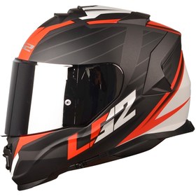 Resim LS2 Storm 2 Nerve Mat Siyah-kırmızı Kask (gri Camlı ) 