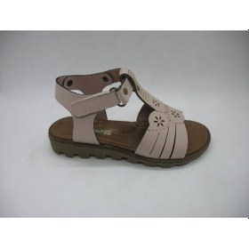 Resim Raduno 0329 Doğal Deri , Çiçekli Kız Çocuk Pembe Sandalet 26-30 Pembe 