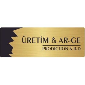 Resim Özarslan Dizayn Metal Departman Kapı İsimliği, Üretim & Ar-Ge(Production & R-D) 7X20 Cm Altın Renk 