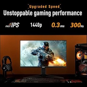 Resim ASUS TUF GAMING VG27AQML5A 27 HDR400 2K FAST IPS FreeSync VE G-SYNC UYUMLU 2560x1440 0.3ms 300Hz 300cd DP HDMI USB Hoparlör VESA 3YIL%95 DCI-P3,EYECARE, FLICKER-FREE,DÜŞÜK MAVİ, PİVOT, IŞIK Monitör 