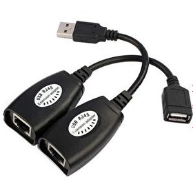 Resim Concord C5605 USB 2.0 RJ45 Sinyal Arttırıcı Uzatma Kablosu 