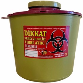 Resim SAFELY Tıbbi Atık Kutusu / Tıbbi Atık Kovası 5 Lt. 