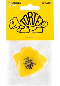 Resim Jim Dunlop 431p.73 Tortex Triangle Yellow 6'lı Paket Pena 0.73 Mm 