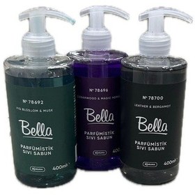 Resim Bella Parfümistik Pompalı Sıvı Sabun Seti 3 x 400 ML 