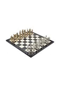 Resim Gifthome Metal Satranç Takımı - Seti Battal ispanyol parlak Ka 