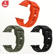 Resim Gaojunshop01 İwatch Ultra 49mm 45mm 44mm 46mm 42mm Spor Bantları 3lü Set Su Geçirmez Nefes Alabilir Esnek 