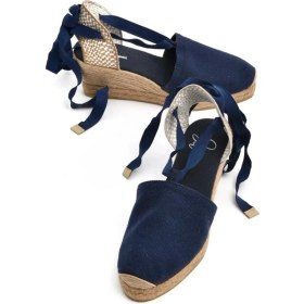 Resim Su Espadril Molly Lacivert Kadın Dolgu Topuklu Espadril 