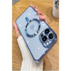 Resim Musal iPhone 11 Pro Max Kılıf Magsafe Köşeleri Renkli Lüx Şeffaf Kamera Lens Korumalı 