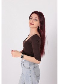 Resim Busem S0016663 Kadın Bluz Acı Kahverengi 