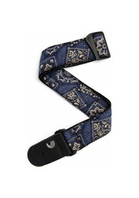 Resim Planetwaves 50G03 Gitar Askısı Dokuma 50Mm Mavi Bandana Gitar As 