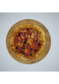 Resim Tondo Ahşap Pizza Kesme Tahtası Ahşap 