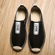 Resim Erkek Klasik Retro Kayma Loafer'ları - Nefes Alabilen Kumaş Üst, Kaymaz Kauçuk Taban, Tatil ve Rahat Kıyafetler İçin Rahat Yaz Ayakkabıları, Düz Renk Tasarımı, Rahat Ayakkabılar, Dayanıklı Ayakkabılar, Teri Tutmayan 