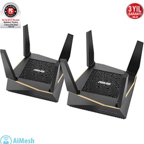 Resim ASUS RT-AX92U(2-PK) WIFI6 DUAL BAND-GAMİNG-Aİ MESH-AİPROTECTİON-TORRENT-BULUT-DLNA-4G-VPN-ROUTER-ACCESS POİNT(İKİLİ PAKET) 