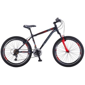 Resim Salcano Lion 26" Jant MD 21 Vites 15' Kadro Parlak Gri Kırmızı Siyah Dağ Bisikleti 
