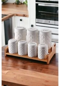 Resim 7'li Standlı Baharat Seti Çok Renkli 