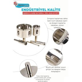 Resim Depolife 14MM Mermer Granit Fayans Cam Yuvarlak Delme Panç Elmas Uç Yuvarlak Açma Matkap Için Karot 