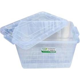 Resim Şeffaf Kilitli Dikdörtgen Saklama Kutusu 20 Litre, Mutfak ve Gıda Düzeni 