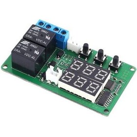 Resim 24V 2 Kanal Röle Çıkışlı Dijital Termostat - Kırmızı/Yeşil 
