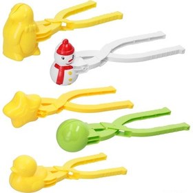 Resim Neevoyu Kış Oyun Seti: 5 Farklı Şekilli Kar Topu Ve Kar Adamı Kestiği - Hızlı Ve Eğlenceli Kar Oyunları İçin Çok Renkli 