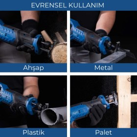 Resim Scheppach Tilki Kuyruğu Testere BC-RS250 2*2AH 