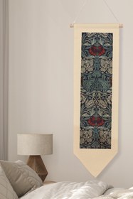 Resim William Morisse Duvar Halısı, Sanat Serisi Dekor, 100cm Kanvas Flama Askılı Duvar Örtüsü NO:724 - Renkli - 14 / 30 x 100 