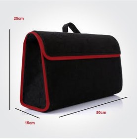 Resim Araba Bagaj Çantası Organizer Alet Eşya Çantası Kırmızı 