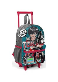 Resim Coral High Anaokulu Çekçekli Sırt Çantası Motorsiklet Desen 24064 