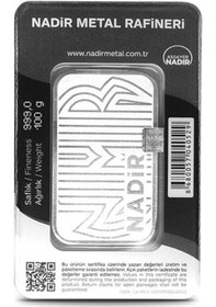 Resim Nadir 100 Gram Külçe Gümüş 