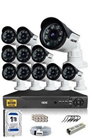 Resim IDS Cepten İzle 11 Kameralı Gece Görüşlü 5 MP Sony Lensli FHD Güvenlik Kamerası Sistemi DS-2015HD-SET11-ARRAY 
