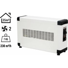 Resim HBB3000K Heatbox Board 3000 Watt Monofaze Elektrikli Fanlı Isıtıcı Krem 