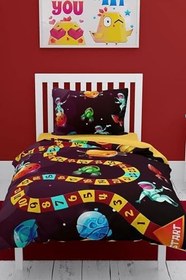 Resim MONOHOME Gezegen Sayılar 3D Pamuk Saten Çocuk Nevresim Takımı 160x220, monohome3152 