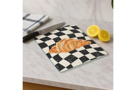 Resim Feyza Design Prizma Cam Kesme Tahtası 20X30 Cm, Şık ve Dayanıklı Mutfak Gereci 