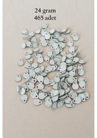 Resim Oya Abiye Bileklik Kolye Pleksi Metalik Plastik Pul Gümüş Renk 24 Gram 465 Adet - Bnc569 