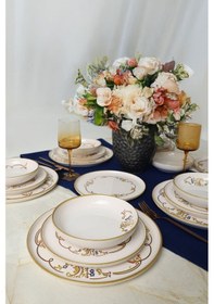 Resim Keramika Bronze Bloom Yemek Takımı 18 Parça 6 Kişilik 22926-27-29 Çok Renkli 