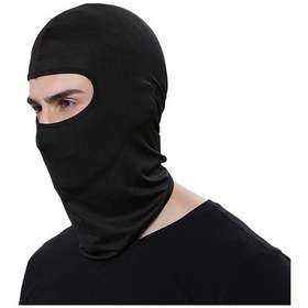 Resim Siyah Motosiklet Bisiklet Maskesi Açık Hava Sporları Rüzgar Geçirmez Ve Tüm Sezon İçin Güneş Koruyucu Baraklava Başlık 