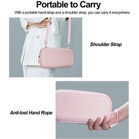 Resim Xindoker Nintendo Switch Oled Taşınabilir Çanta - 10 Oyun Yuvası, El Ve Omuz Askılı, Pembe Renk 