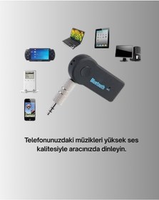 Resim Araç İçi Bluetooth Aux Adaptörü Ve Telefon Görüşme Cihazı - Lisinya 