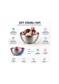 Resim Çift Cidarlı Paslanmaz Çelik Isı Yalıtımlı Şık Sunum Kasesi Gri 